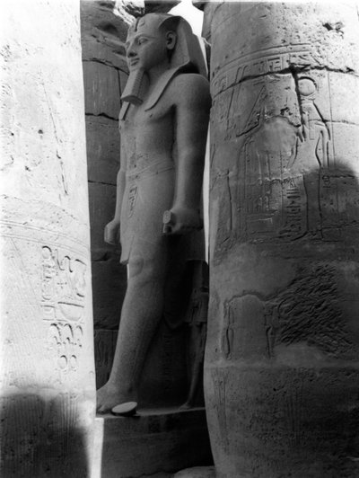 Estatua de Ramsés II, Templo de Luxor, de un álbum que contiene 206 fotografías compiladas por el Mayor W.H.J. Sale, 1940-43 de English Photographer